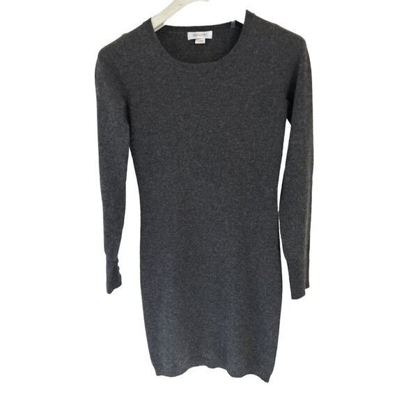 Christopher Fisher Dresses & Skirts - Christopher Fisher 100% Cashmere Dress Crewneck Gray Fitted Long Sleeve Size XS